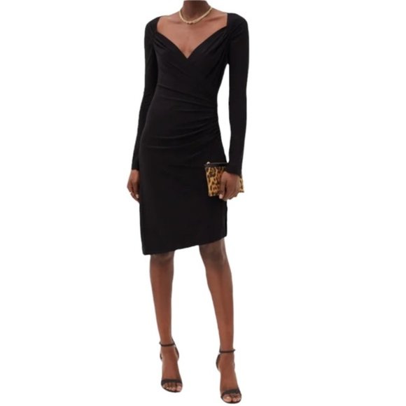 Norma Kamali Dresses & Skirts - Norma Kamali Black Jersey Stretch Wrap Dress sz XL